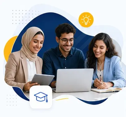 شباب يتعلمون ويخططون لمسارهم المهني في ID Academy